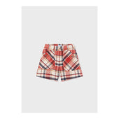 Mayoral Older Girls Red Tartan Plaid Shorts